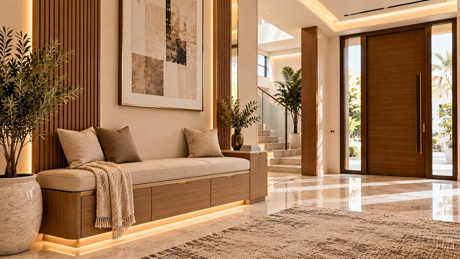 Warm Modern Luxury Entrance